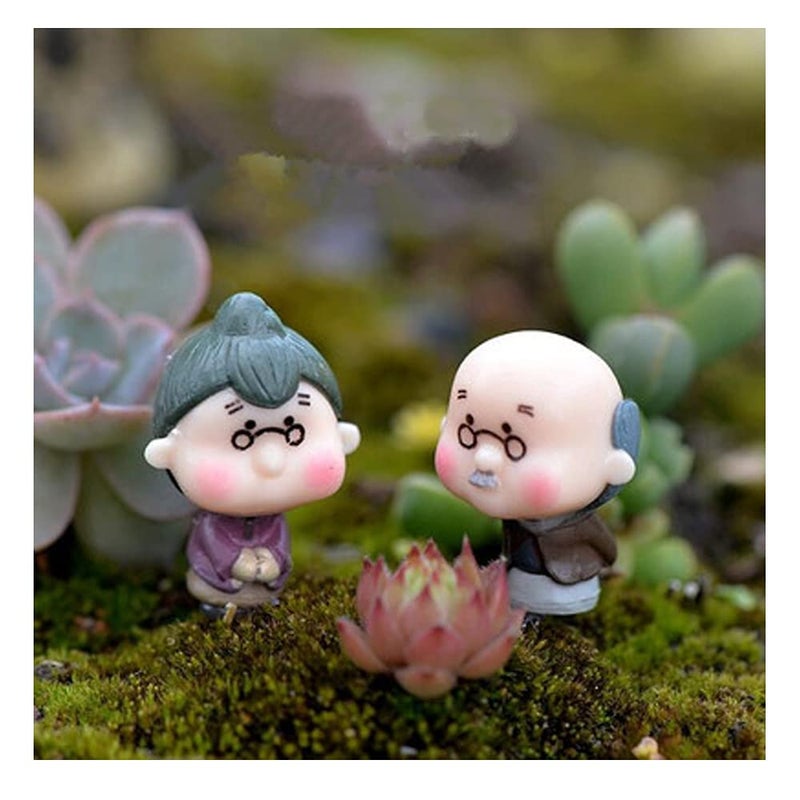 TANOMA Miniature Fairy Garden Figurines Accessories, Micro Landscape, Plant Pots & Bonsai Craft Decor 2PCS - Image 1